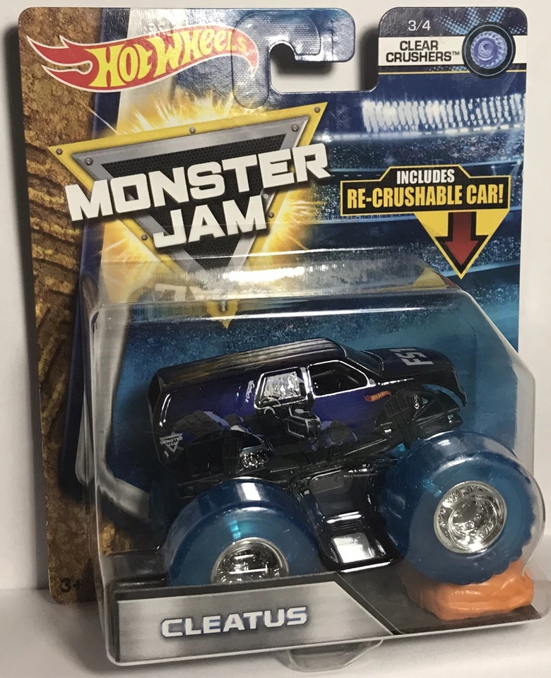 Hot Wheels Monster Jam 2017 Fox Sports 1 Cleatus 1:64 Truck Rare HTF Mattel - Image 4 of 4