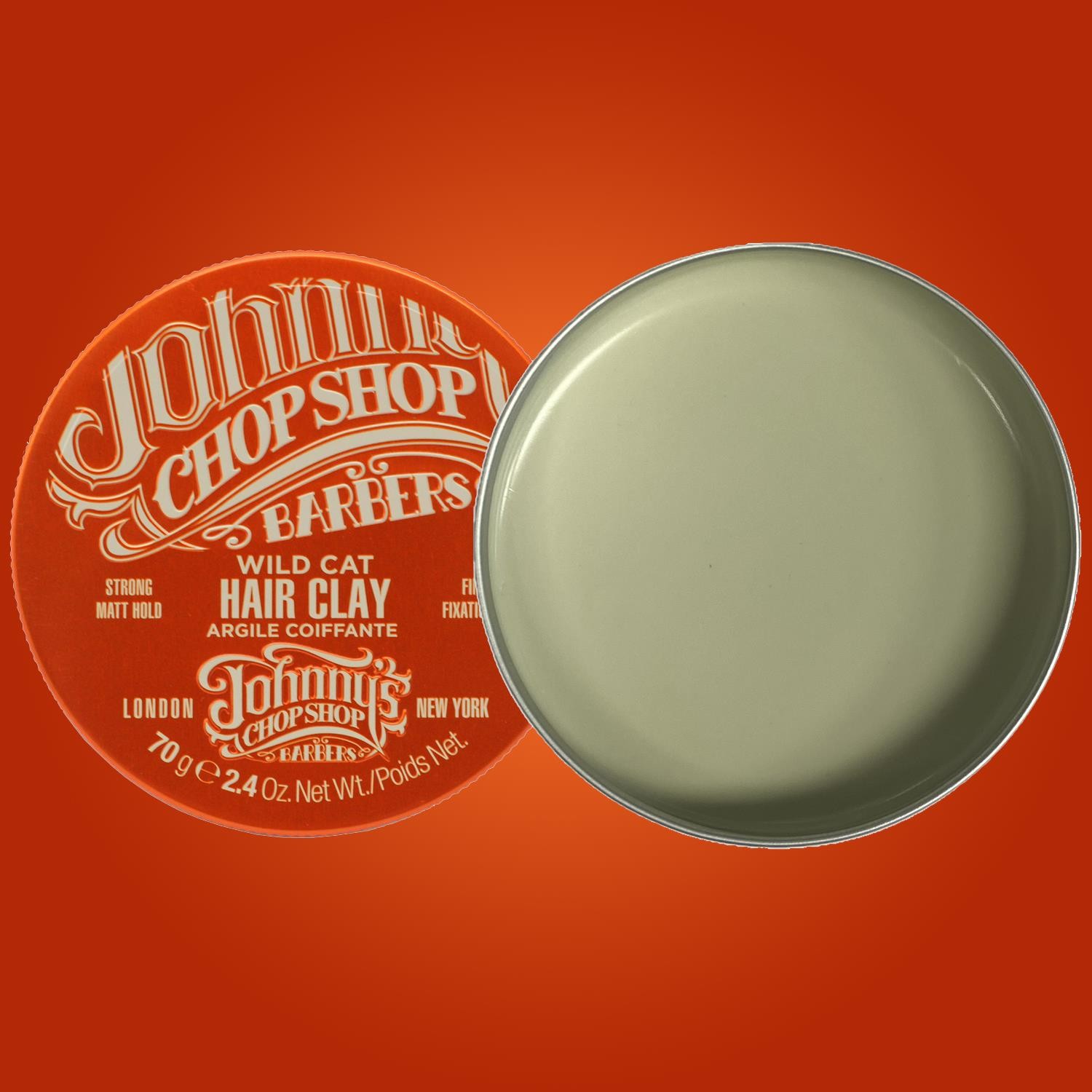Johnny's Chop Shop Wild Cat Hair Clay 70g strong hold, matte finish