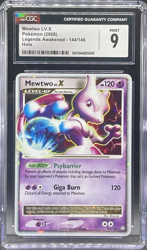 CGC 9 COMO NUEVO Mewtwo LV. Holo diamante y perla X Legends Awakening 144/146 - Imagen 1 de 2