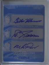 2017-18 Leaf Ultimate Printing Plate Black 1/1 Gilles Villemure Auto HOF 0c3
