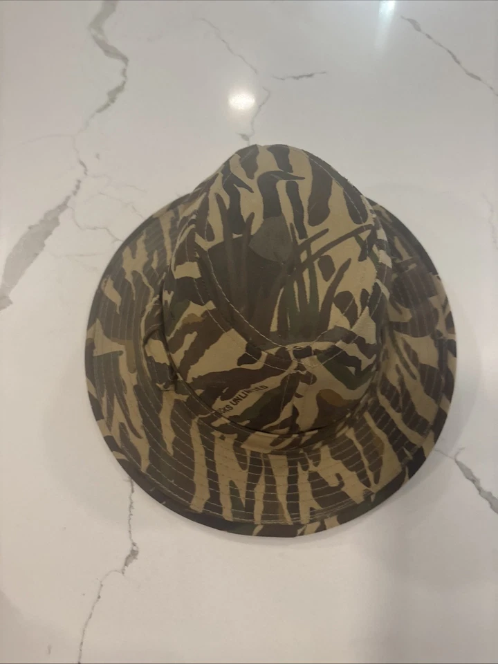 Sombrero Fedora Caza Camuflaje Ilimitado Patos DE COLECCIÓN Exterior Caza Talla Mediano Hecho en EE. UU. Foto 4 de 4