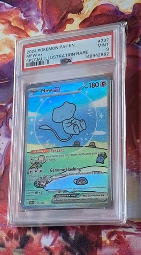 Pokemon 2024 Mew ex 232/091 SIR Paldean Fates MINT PSA 9 Fresh Slab