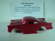 HO scale Custom Slot Car Resin Body RED 1957 Chevy Belair Fits AFX Mega-G 1.5