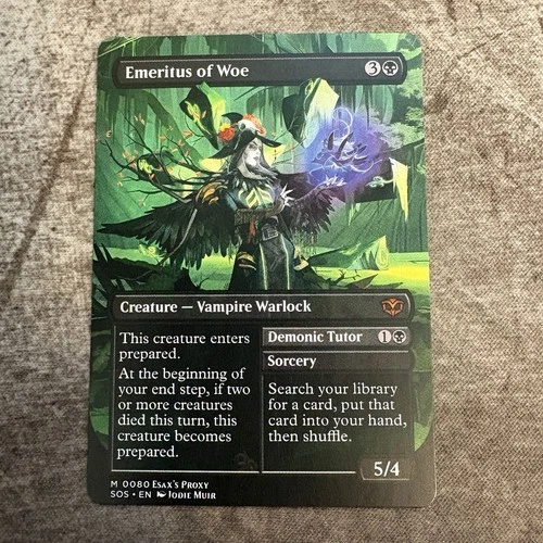 Emeritus of Woe - Custom Art MTG Magic The Gathering Playtest Card