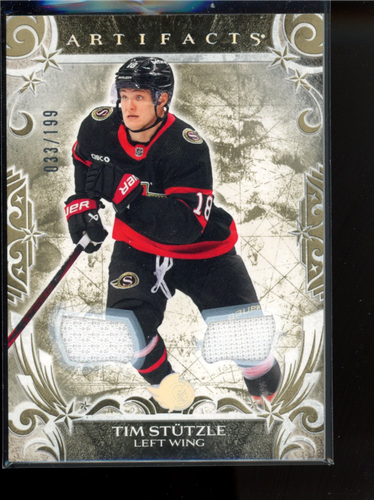 2024 UPPER DECK ARTIFACTS #137 TIM STUTZLE DUAL JERSEY GOLD /199