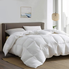 Serta Down Fiber Comforter Queen Size-Lightweight Duvet Insert Luxury Fluffy