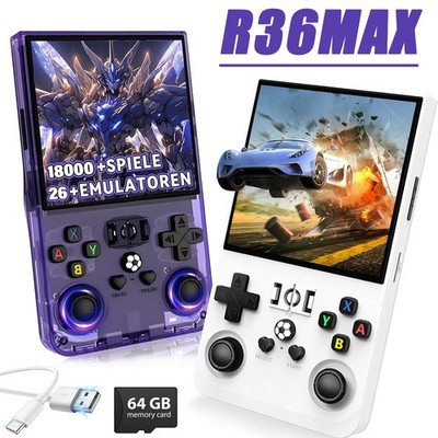 Retro Handheld Game Console R36MAX, Retro Gaming Console with 4.0-in IPS HD 2025
