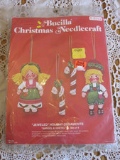 BUCILLA CHRISTMAS NEEDLECRAFT 2333 Jeweled Holiday Ornaments SEALED Vintage