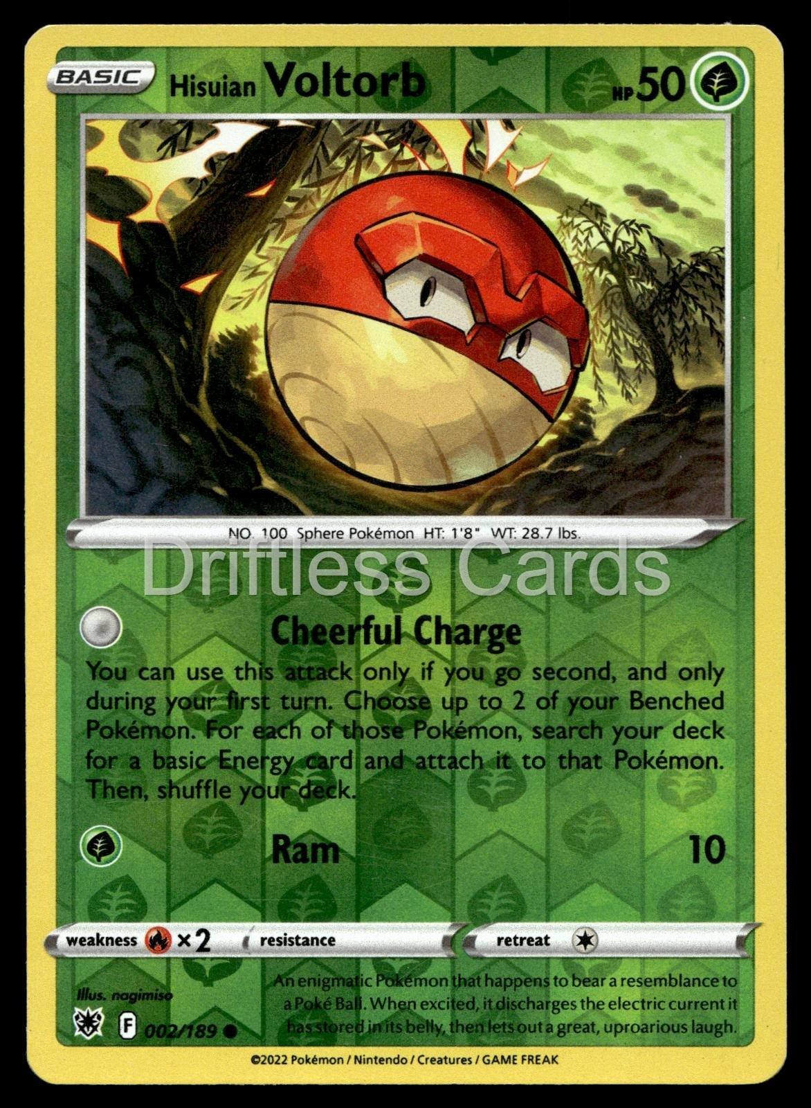 Hisuian Voltorb (Cosmos Holo) 2/189 Promo Deck Exclusives Pokemon LP