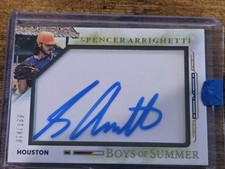 2025 BOY'S OF SUMMER SPENCER ARRIGHETTI AUTO PATCH 74/199 + 25 MLB CARDS ASTROS