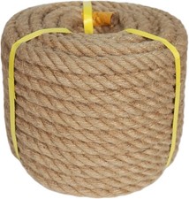 Twisted Manila Rope 3/4 in x 50 ft Thick Hemp Rope Natural Jute Rope for Craft