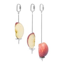 Bird Cage Food Skewer Stainless Fruit Stick Holder Bird Food Holder
