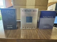 Azzaro Chrome 3.4oz, Eternity 3.4oz And Nautica Voyage 3.4oz