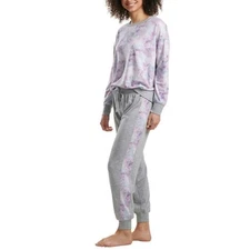 Splendid Jogger and Crew Neck Two Piece Loungewear Pajama Set, Size XXL