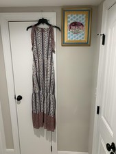 THML Dress Womens Medium Multicolor Floral Sleeveless Maxi Boho Ruffle Sundress