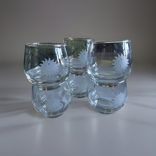 6 National Airlines Roly Poly Rocks Glass - Sun King Logo Great Condition