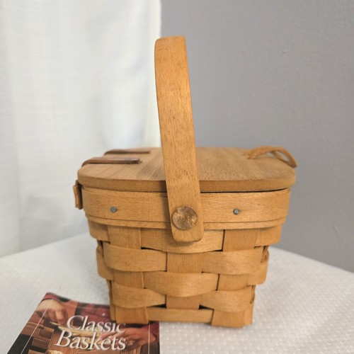 Longaberger Kiddie Cartera Cesta Llave Té Sin Usar Tejido Almacenamiento con Protector - Imagen 2 de 10