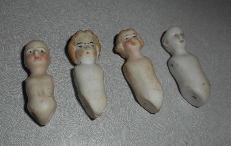 Four Antique Bisque Dolls MARKED