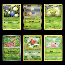 6x Jumpluff Lot Skiploom Hoppip 3.0 Black White Dragons Exalted Pokemon Cards