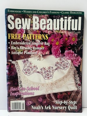 Sew Beautiful Issue No 71 Noahs Ark Nursery Quilt Free Patterns Insert Included
