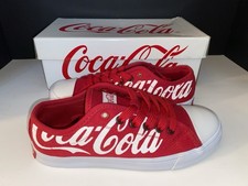 VINTAGE NOS c1990 COCA COLA BASKETS CHAUSSURES DE TENNIS DANS LEUR BOÎTE À CHAUSSURES COCA COLA ORIGINALE