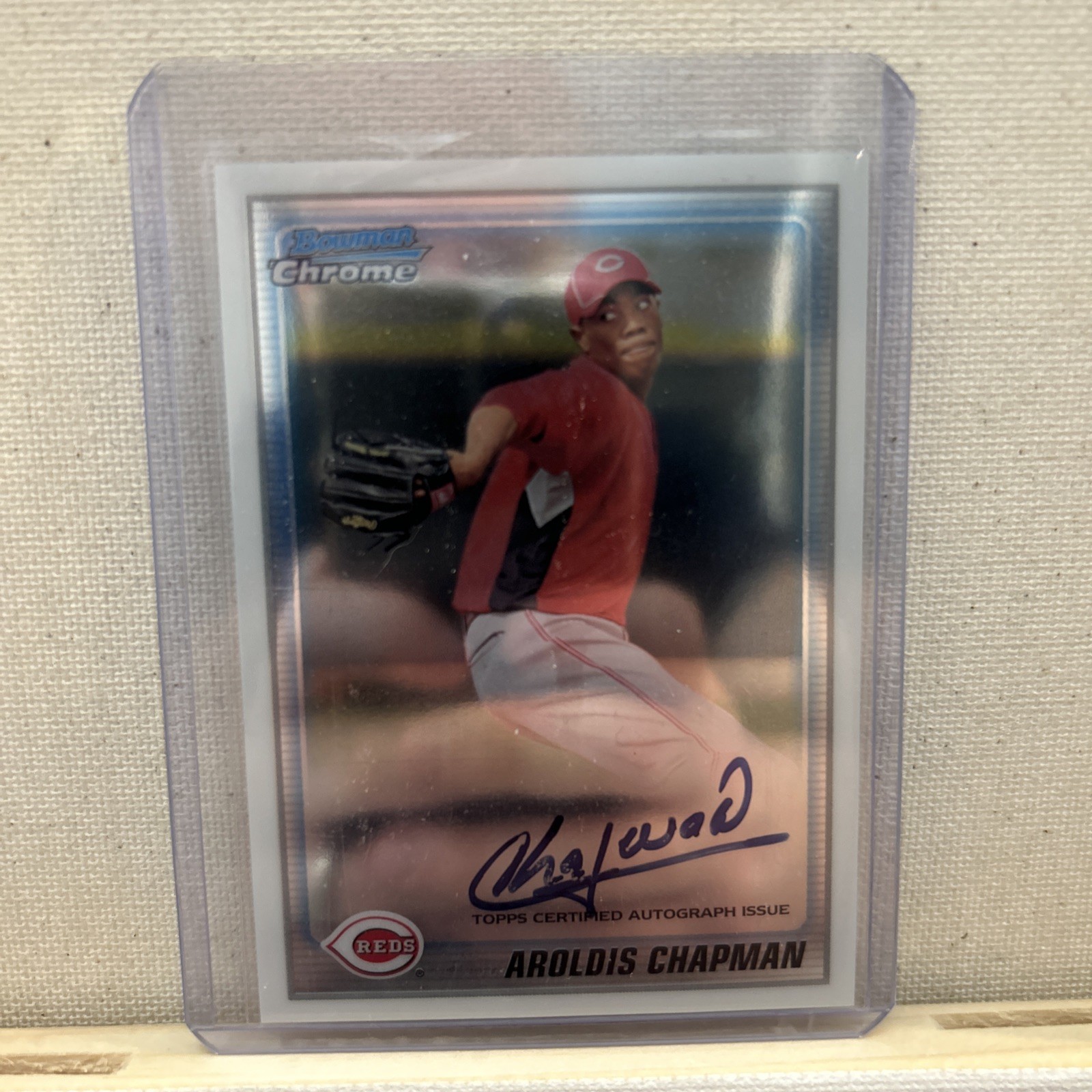 2010 Bowman Chrome Aroldis Chapman Auto - Reds #BCP199
