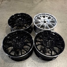 Used 18x8 Vors Tr14 5x114.3 35 73.1 Mix 3 Black 1 Silver Wheels Set4