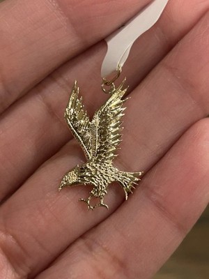 14k Gelbgold Adler Anhänger/Charm