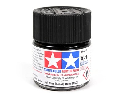 Tamiya X-1 Black Acrylic Paint (10ml) [TAM81501]