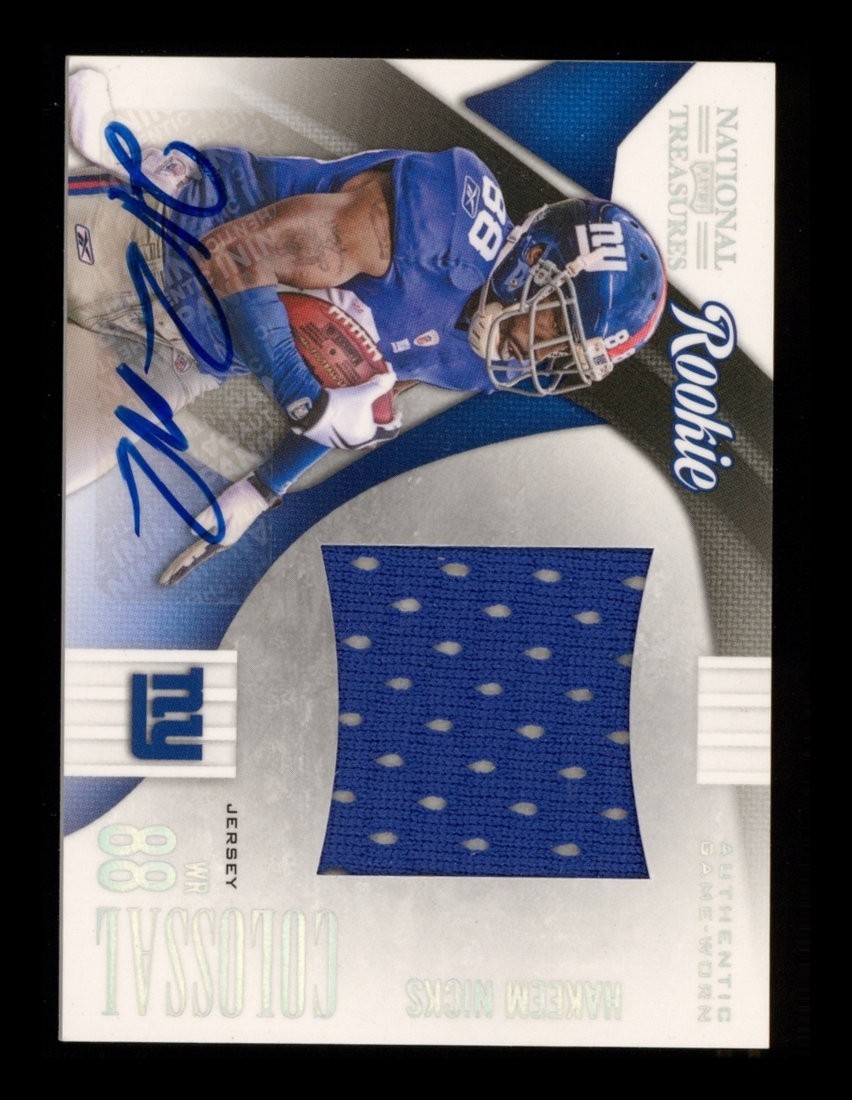 Hakeem Nicks Playoff National Treasures Rookie Colossal Materials #11 Base