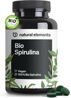 Natural Elements Bio Spirulina Presslinge – 500 Tabletten – Vegan, Hochdosiert,