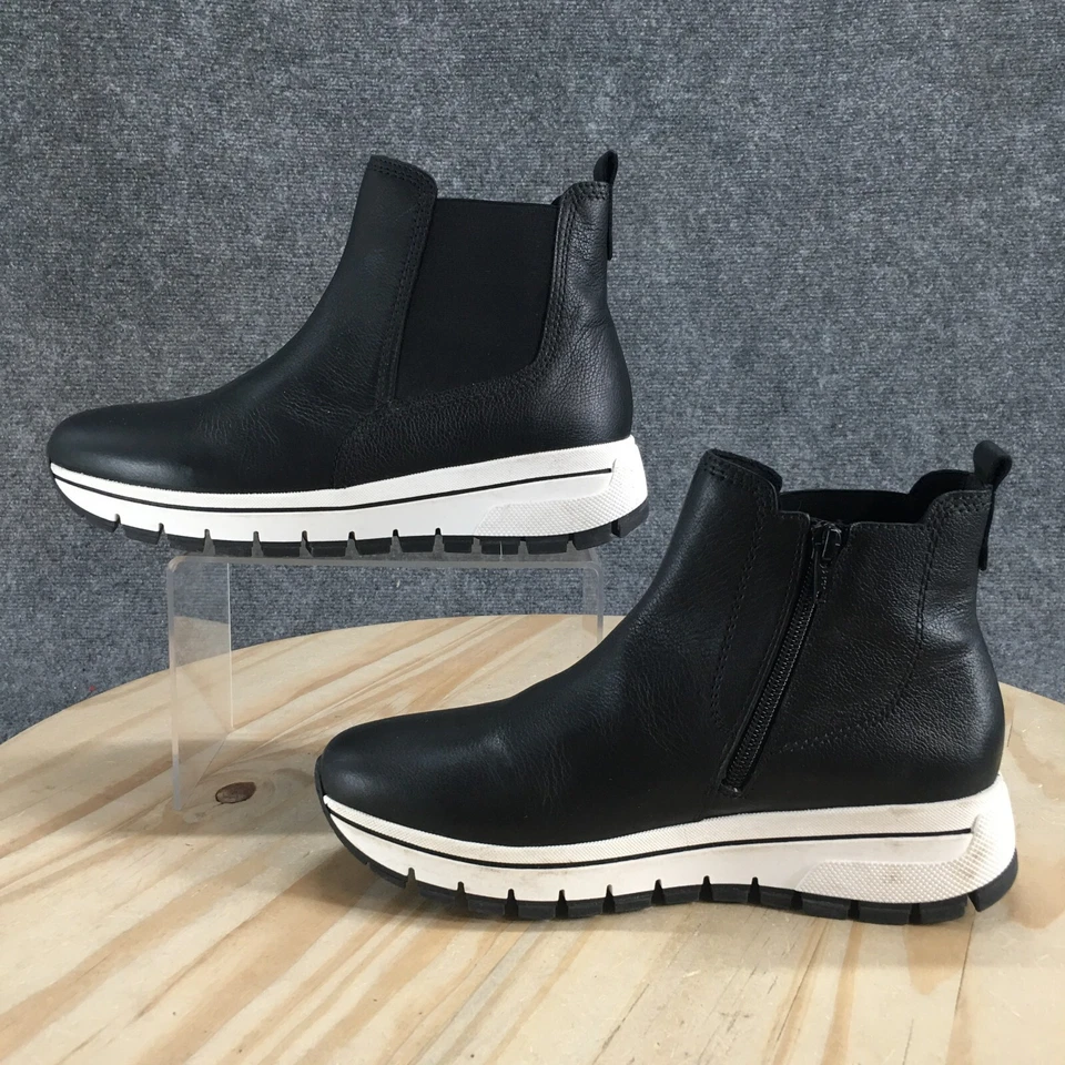 Botas Gabor para mujer 5 Chelsea negras cremallera lateral tobillo informales tacones de cuña Foto 2 de 4