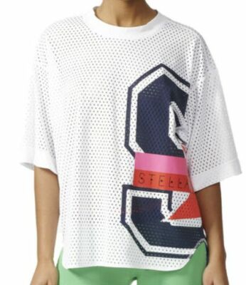 A8 ADIDAS BY STELLA McCARTNEY Stella Sport White Climate Mesh Shirt Top  Size S