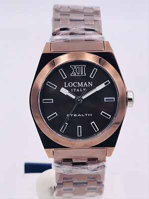 Locman Stealth Lady Quartz Watch 204PVDB/435 33mm Brand New