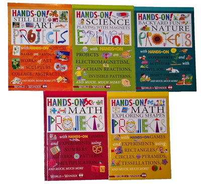 Lot Of  5 Science Math Nature Art HANDS ON PROJECTS World Of Wonders BOOKS