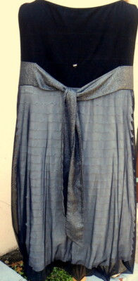 Robe Noire Sans Manches "Starlette" LMV Taille 38/40 - Coton - Longueur Genoux - Neuf Sans étiquette