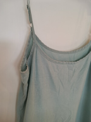 Sommertop Trägertop Organic Cotton + Seide aqua Gr. 34 von WRAP guter Zustand