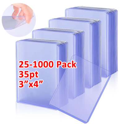 3''x4'' Topload Card Holder 35PT Plastic Card Sleeves Trading Cards UV Protection