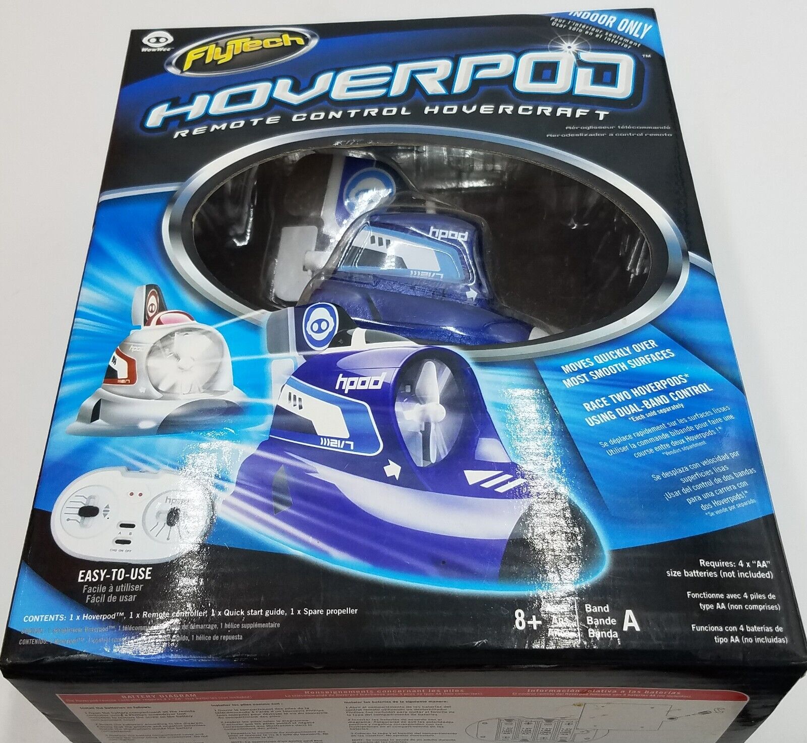NEW Flytech Hoverpod Remote Control Hovercraft in Box w/ Contoller Indoor Use