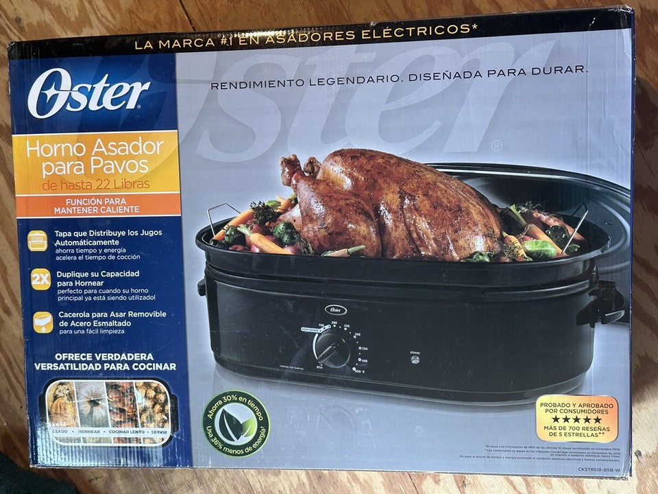 Oster Roaster Oven w/ SelfBasting Lid 18 Qt Black CKSTRS18BSBD eBay
