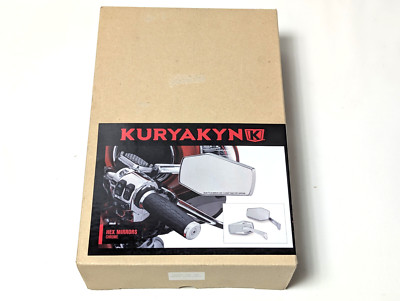 Kuryakyn 5918 Hex Mirrors Chrome Harley-Davidson Touring Softail Sportster Dyna