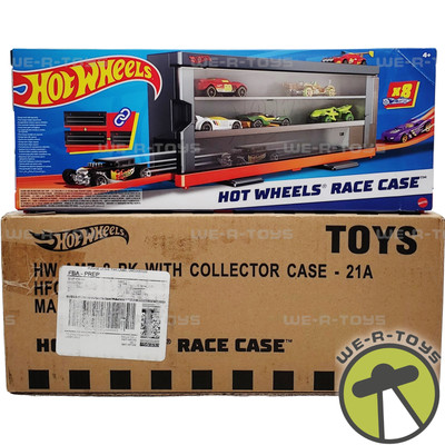 Hot Wheels Race Case with 8 Cars, Stores 12 & Connects to Track 2021 Mattel NRFB