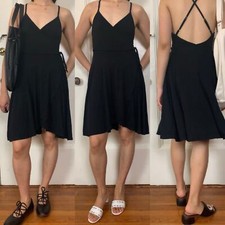 urban outfitters faux wrap crossback dress