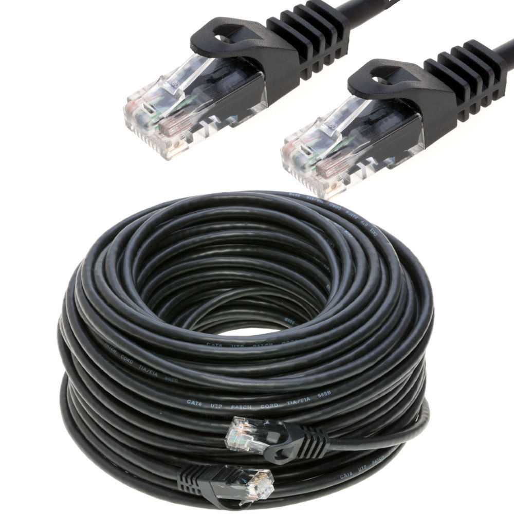 5ft Cat5e Ethernet Cable - RJ45 UTP Patch Cord For Gaming, Xbox, PS4, PC & More (Black)