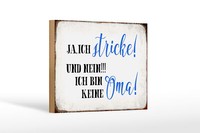 Holzschild Spruch 18X12 Cm Ja Ich Stricke Und Bin Keine Oma Deko Schild