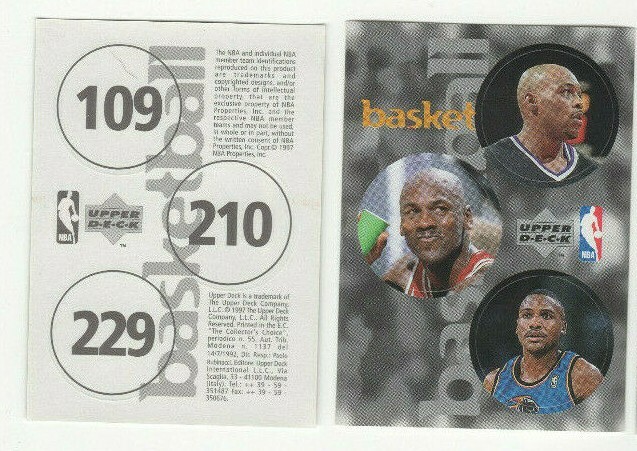 1997-98 Upper Deck European Sickers Michael Jordan #210 Chicago Bulls