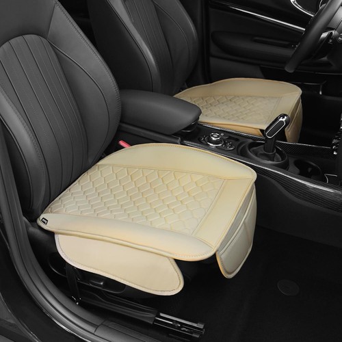 Elantrip Luxury 2 Pcs Leather Front Car Seat Cover Bottom Anti-Slip - Picture 7 of 48