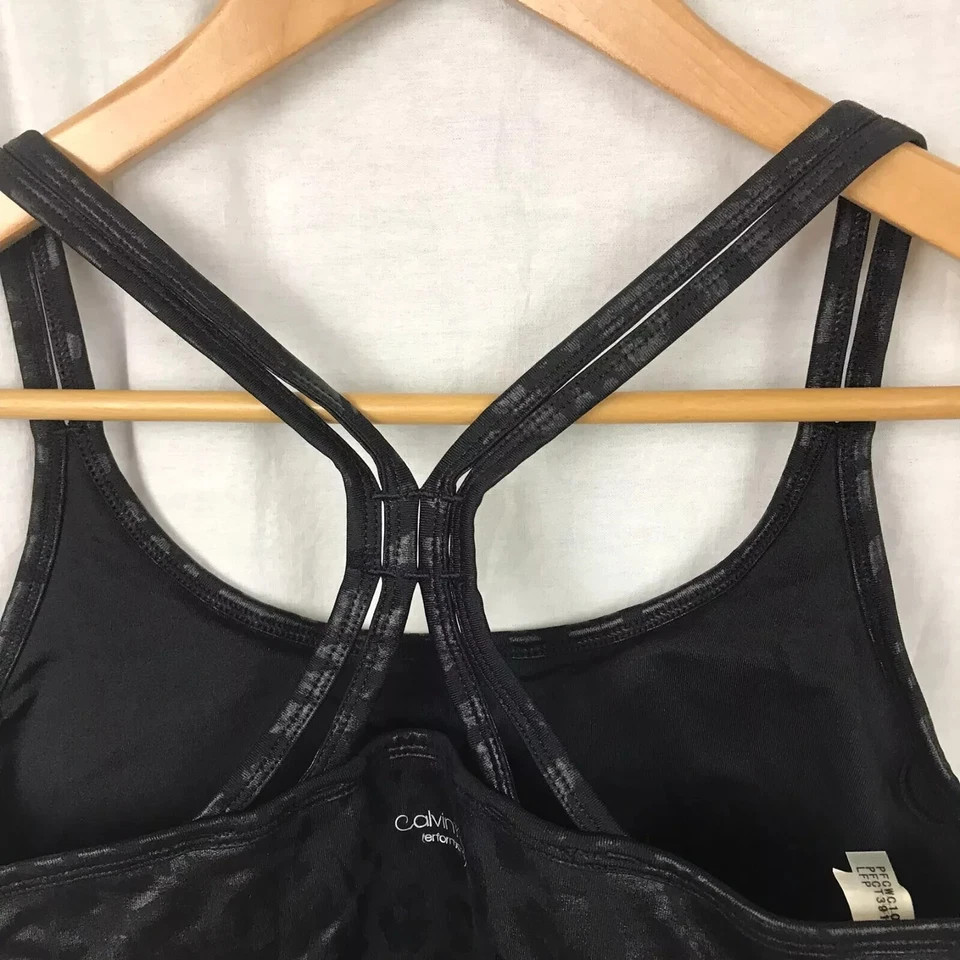 Calvin Klein Performance Women's Foil Print Strappy Back Sports Bra Top Small - Image 4 of 4