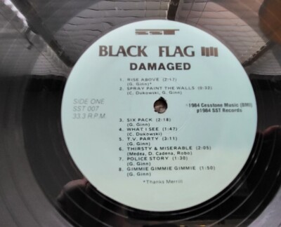 Black Flag - Damaged Vinyl LP Record Reissue (SST, 1984) EX/NM- | eBay