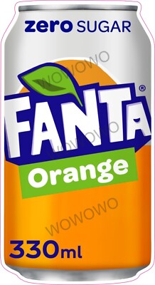 Eiswagen Fanta Orange Zero Zuckerdose Aufkleber Getränk Gastronomie Anhänger Decals
